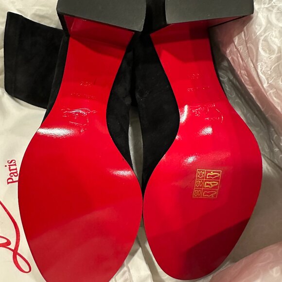 Christian Louboutin STRETCHADOXA 70 Stretch Suede Booties Ankle Boots - Picture 14 of 16